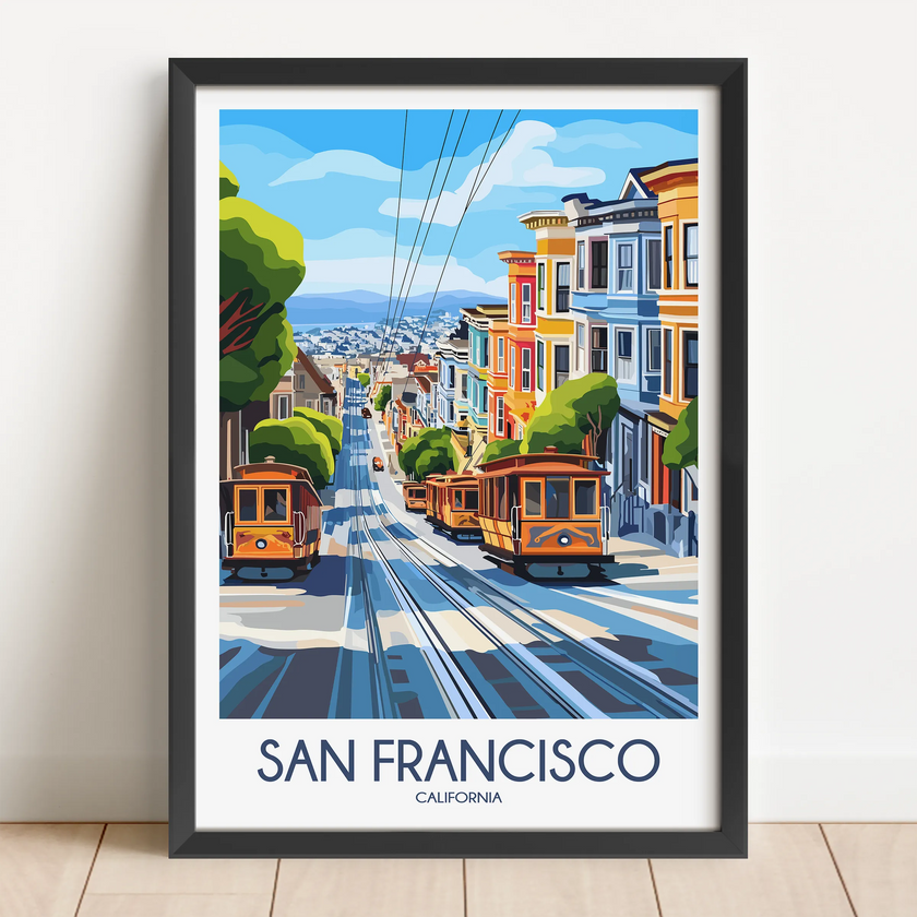 San Francisco Retro Travel Illustration
