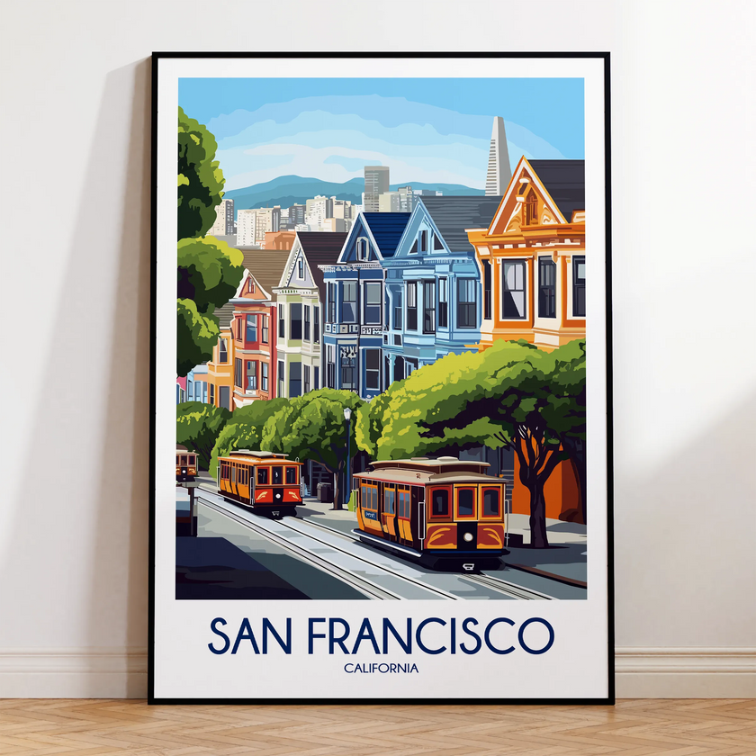 San Francisco Vintage Style Print