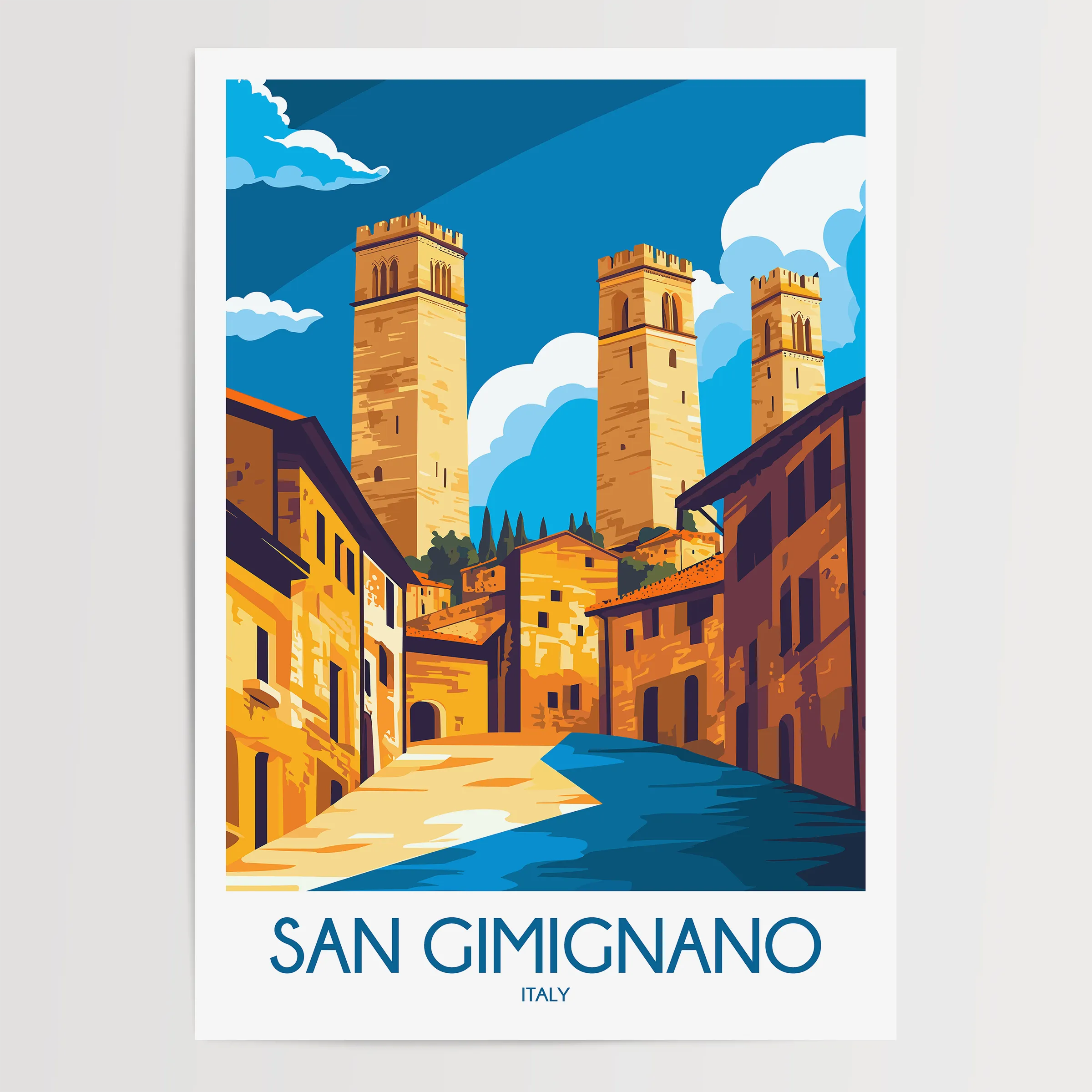 San Gimignano Destination Art Gift