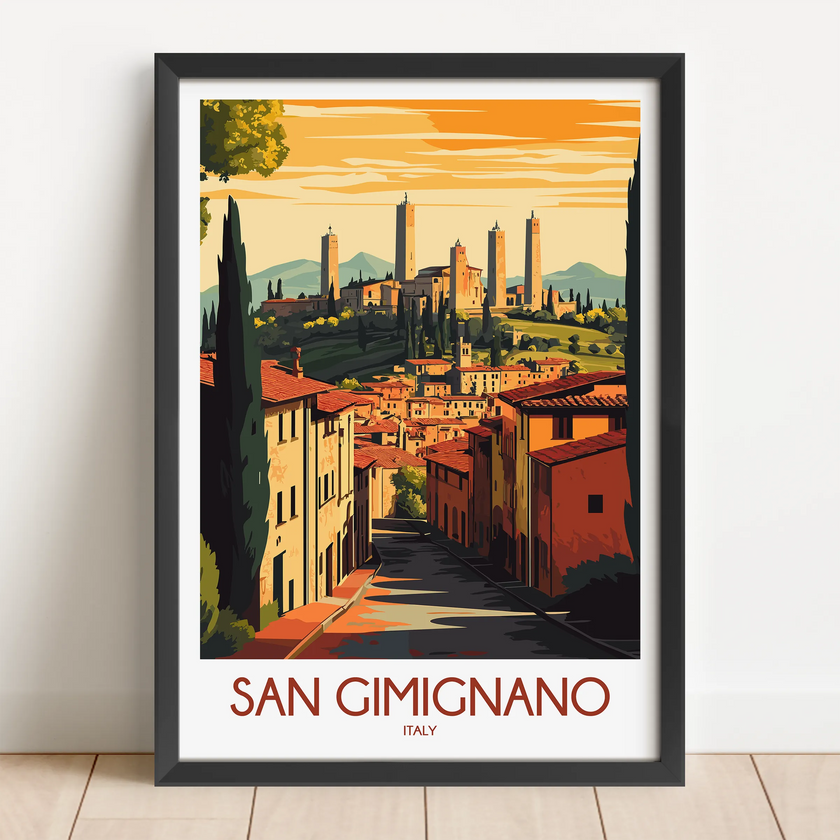 San Gimignano Minimalist Wall Art