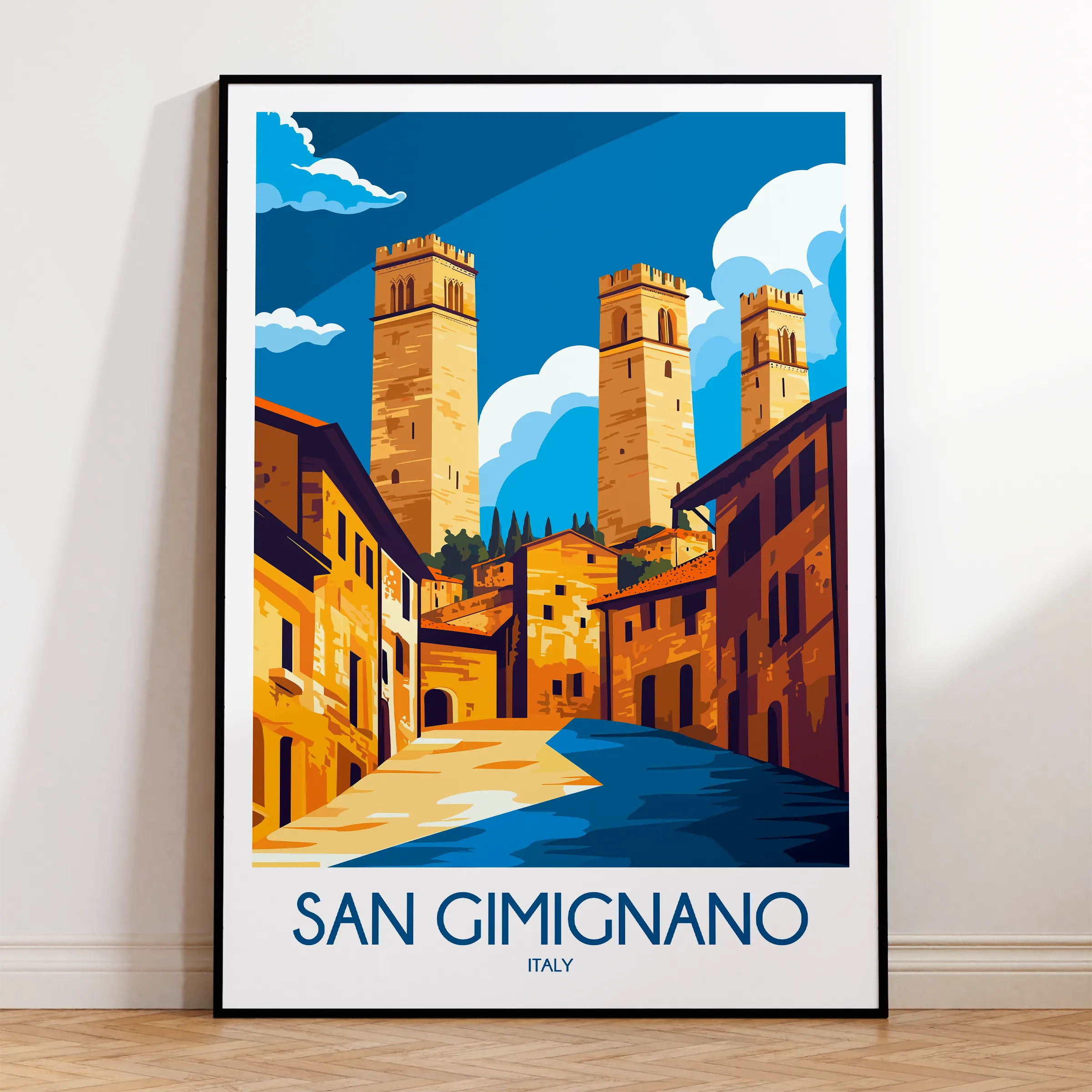 San Gimignano Minimalist Wall Art