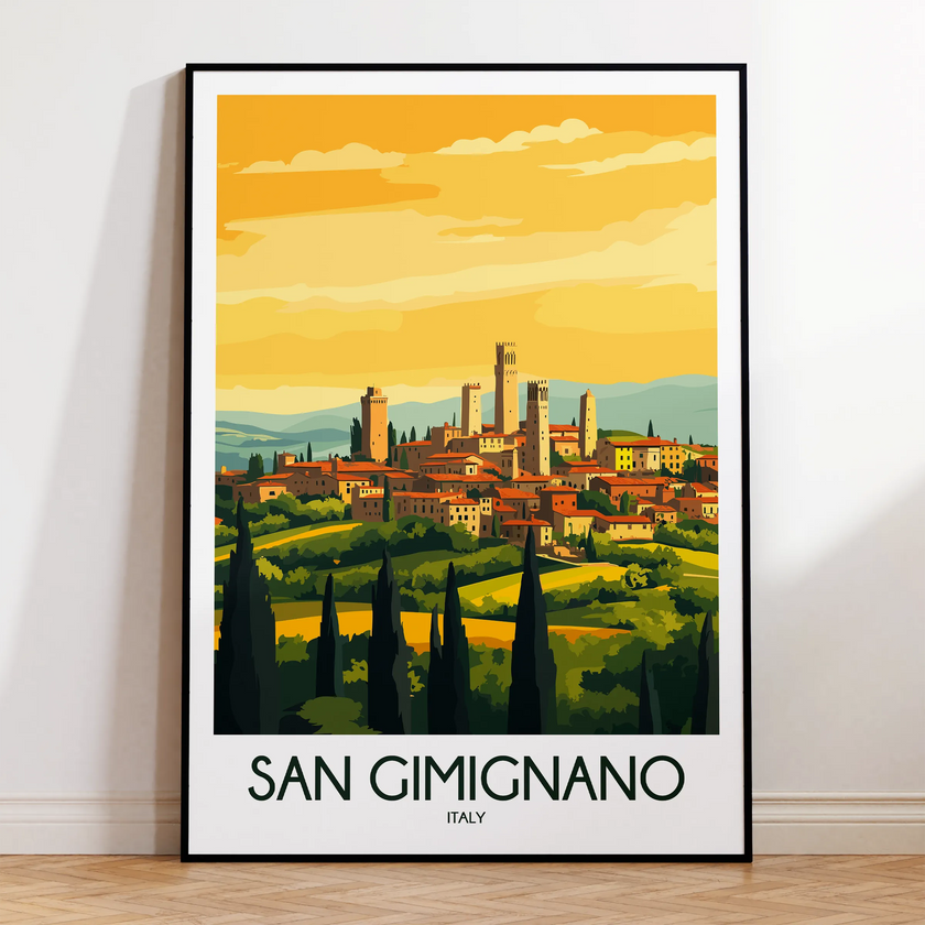 San Gimignano Modern Travel Poster