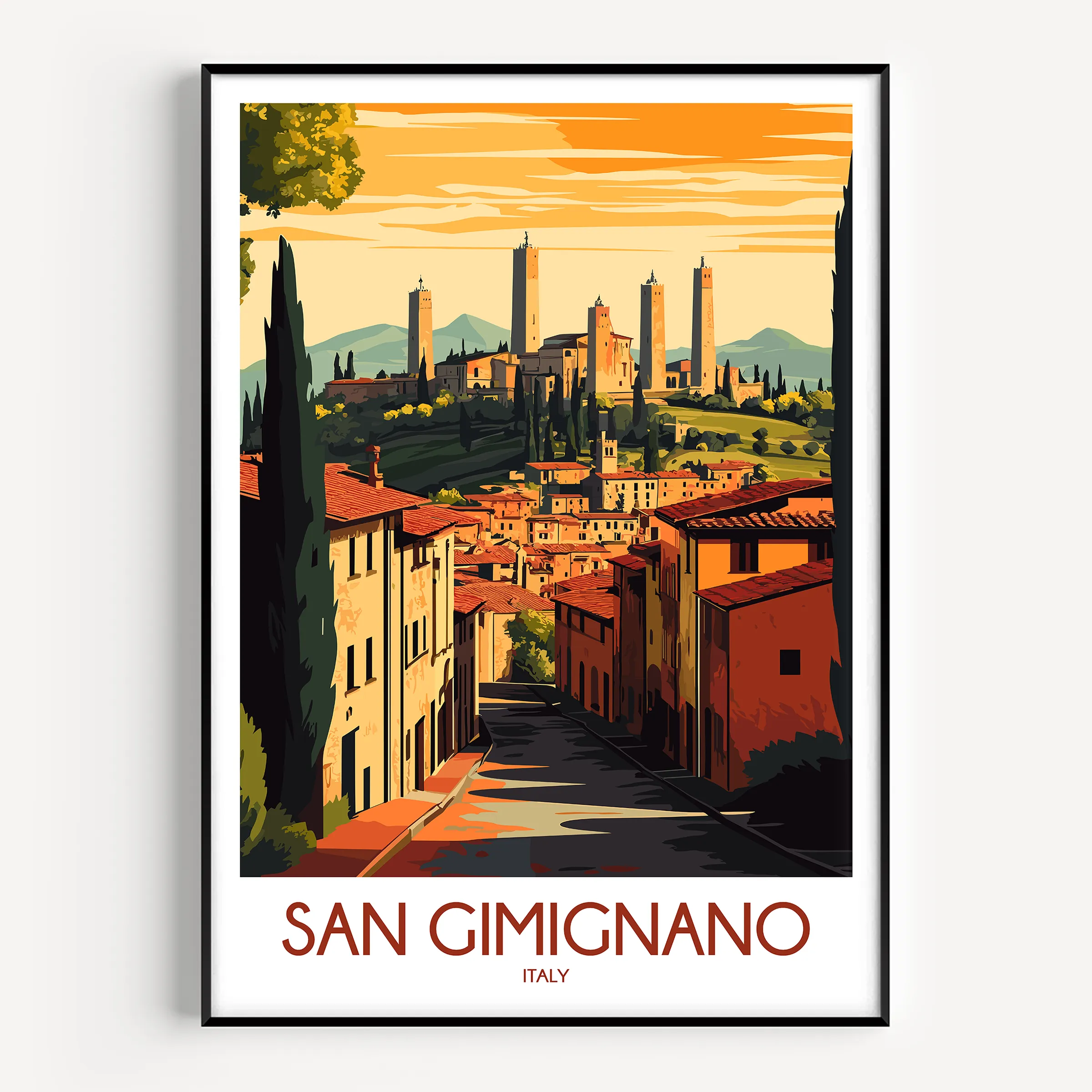 San Gimignano Souvenir Poster Print