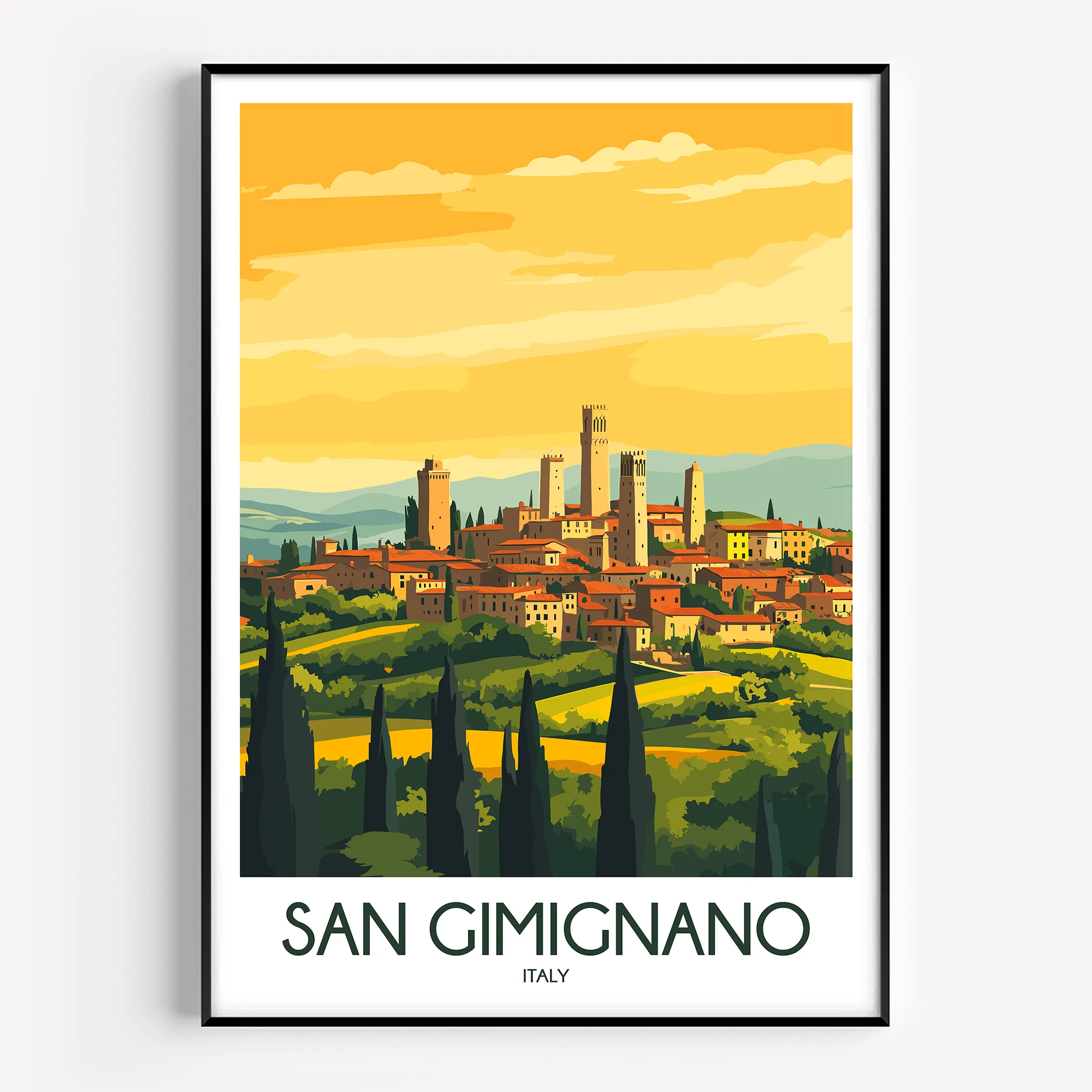 San Gimignano Souvenir Poster Print