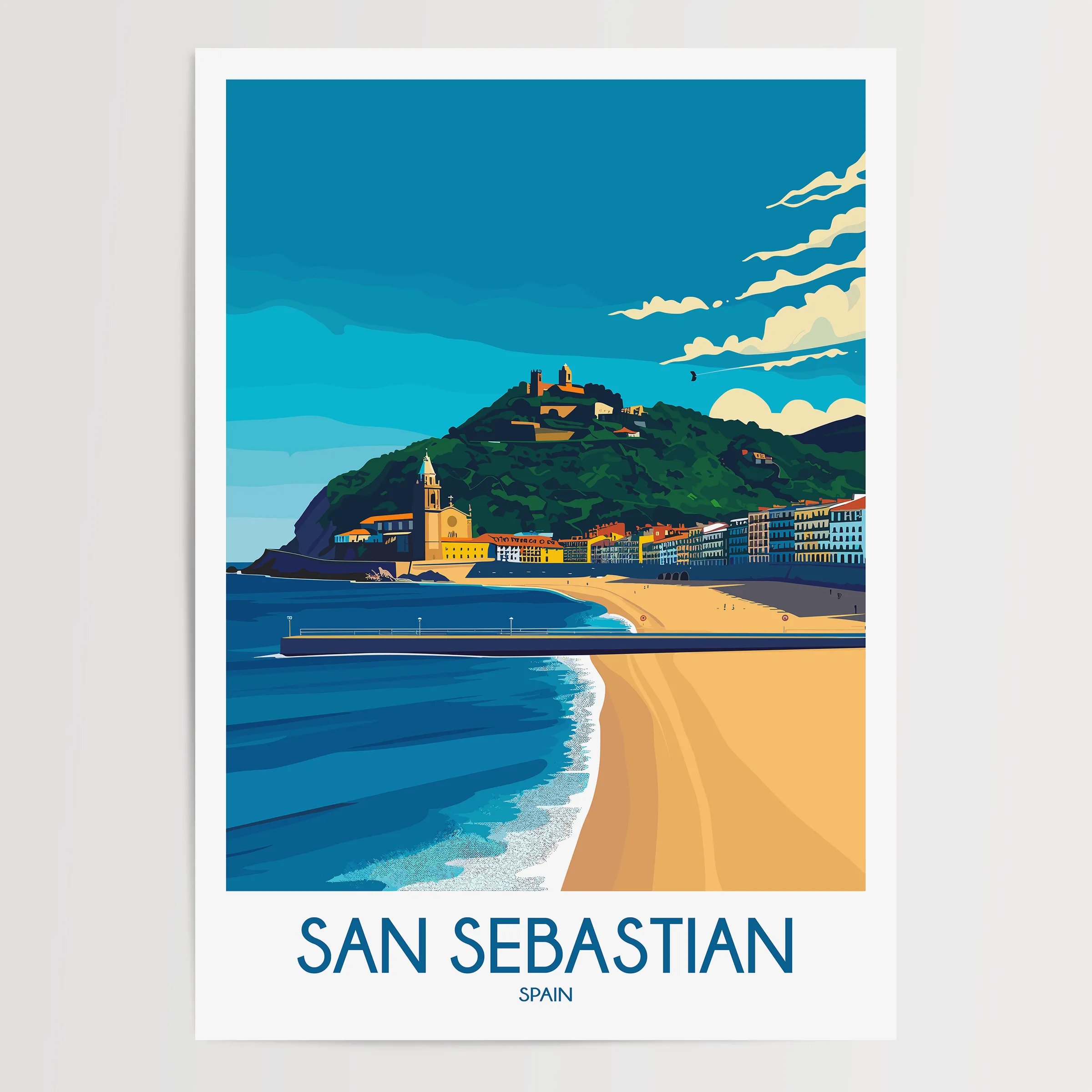 San Sebastian Minimalist Wall Art