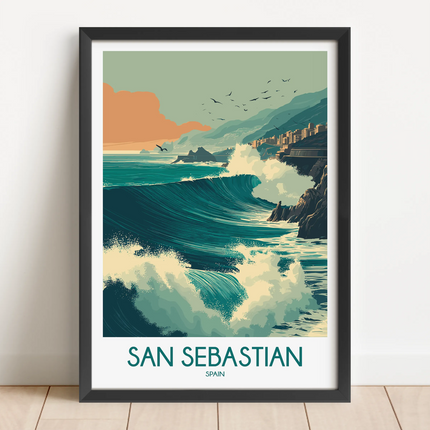 San Sebastian Modern Travel Poster
