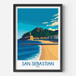 San Sebastian Modern Travel Poster