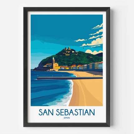 San Sebastian Modern Travel Poster