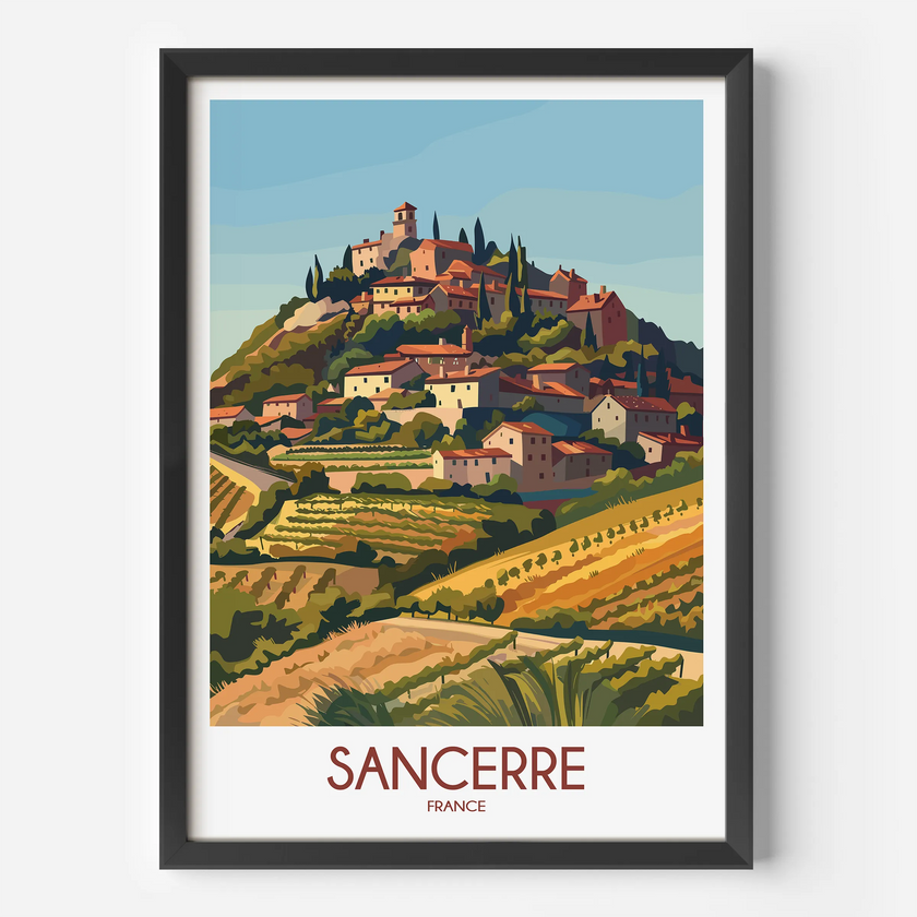 Sancerre Modern Travel Poster
