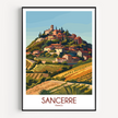 Sancerre Retro Travel Illustration