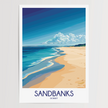 Sandbanks Retro Travel Illustration
