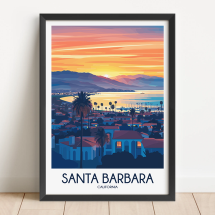 Santa Barbara Modern Travel Poster