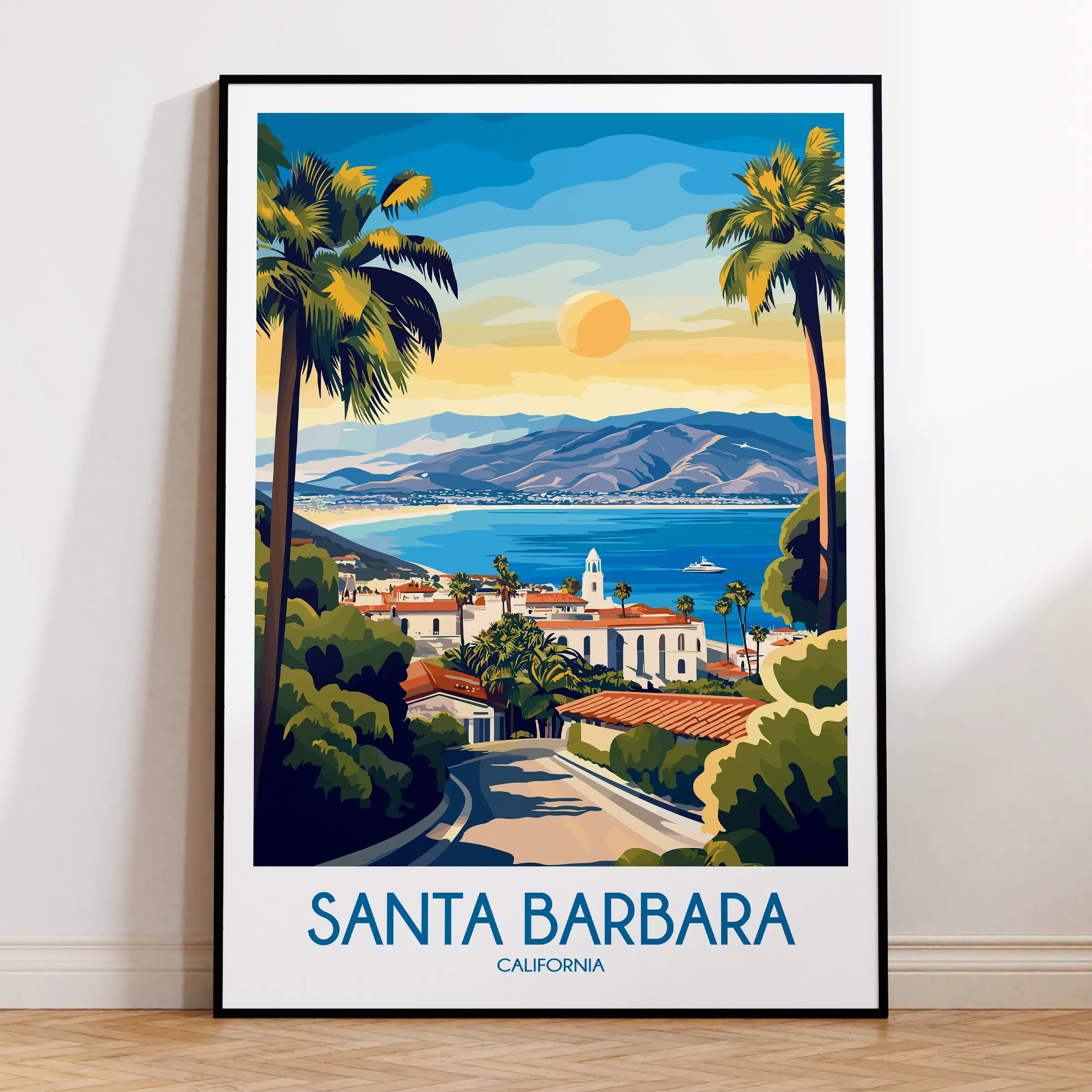 Santa Barbara Modern Travel Poster
