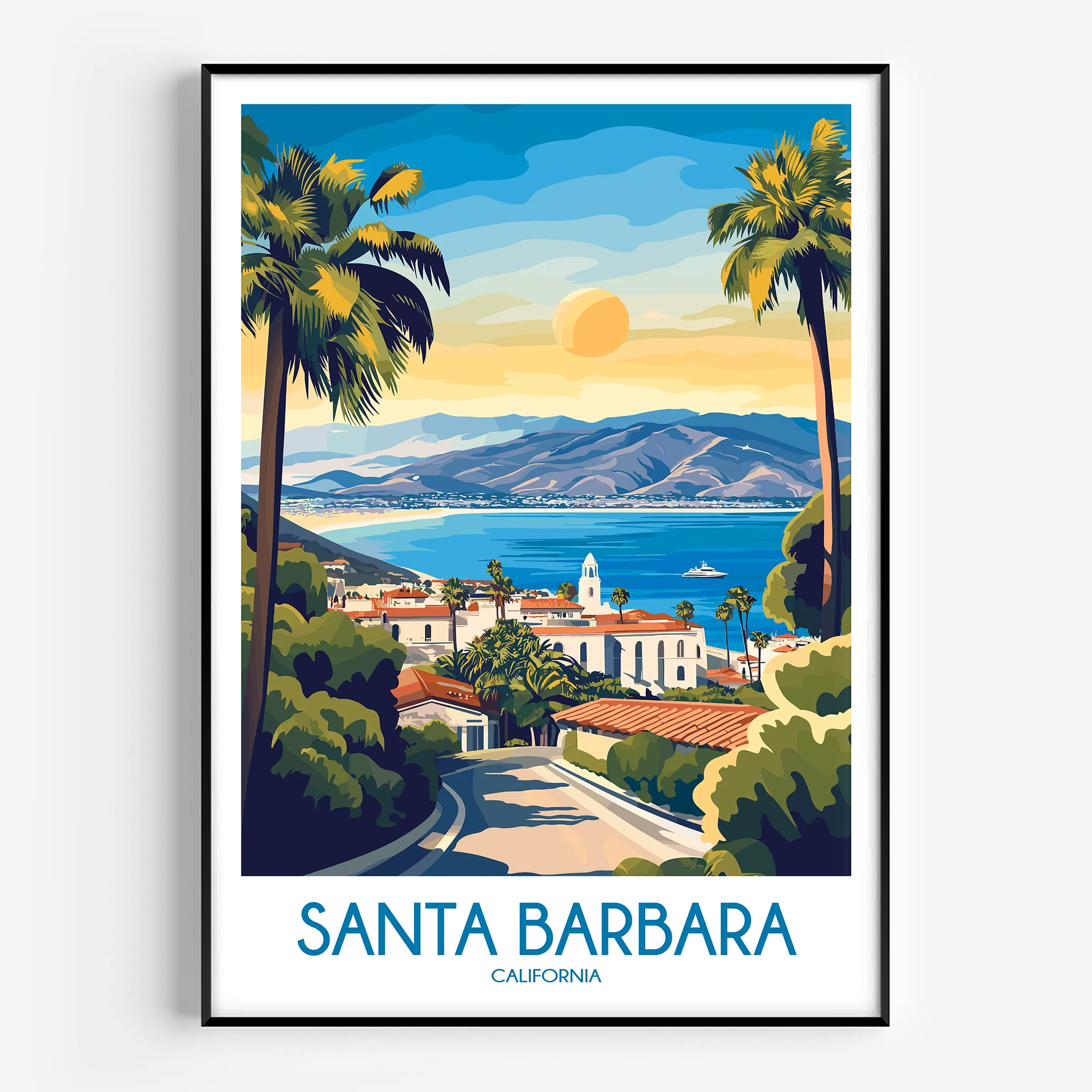 Santa Barbara Souvenir Poster Print