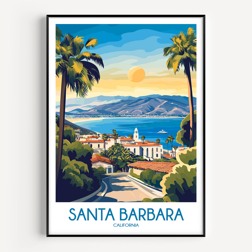 Santa Barbara Souvenir Poster Print