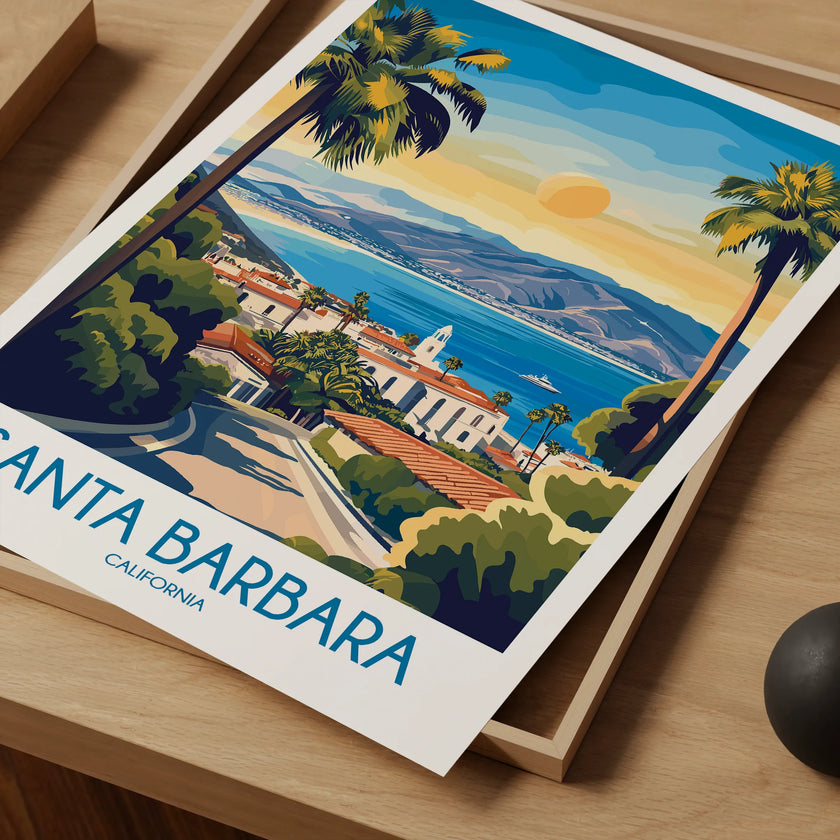 Santa Barbara Vintage Style Print