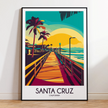Santa Cruz Modern Travel Poster