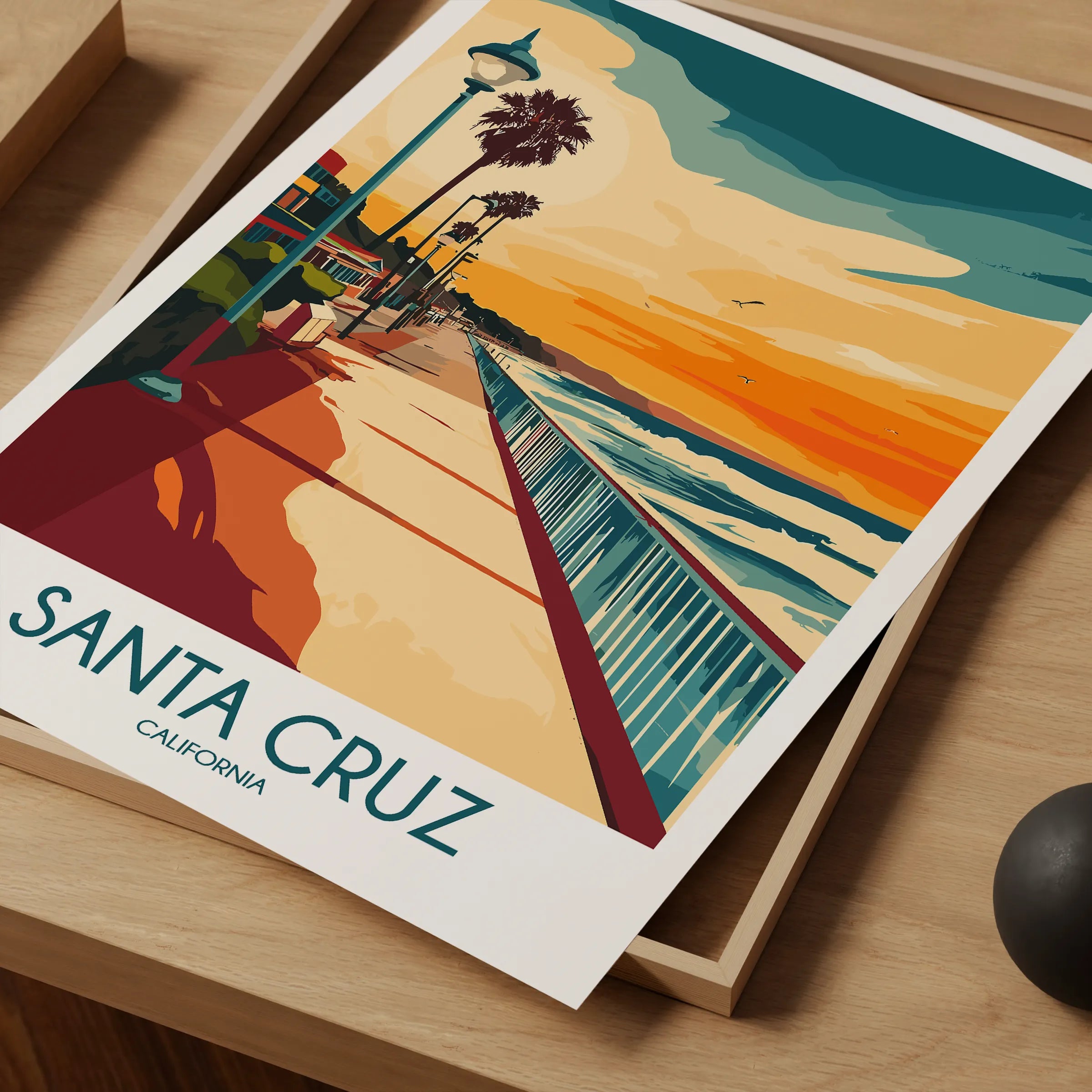 Santa Cruz Vintage Style Print