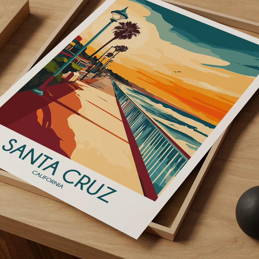 Santa Cruz Vintage Style Print