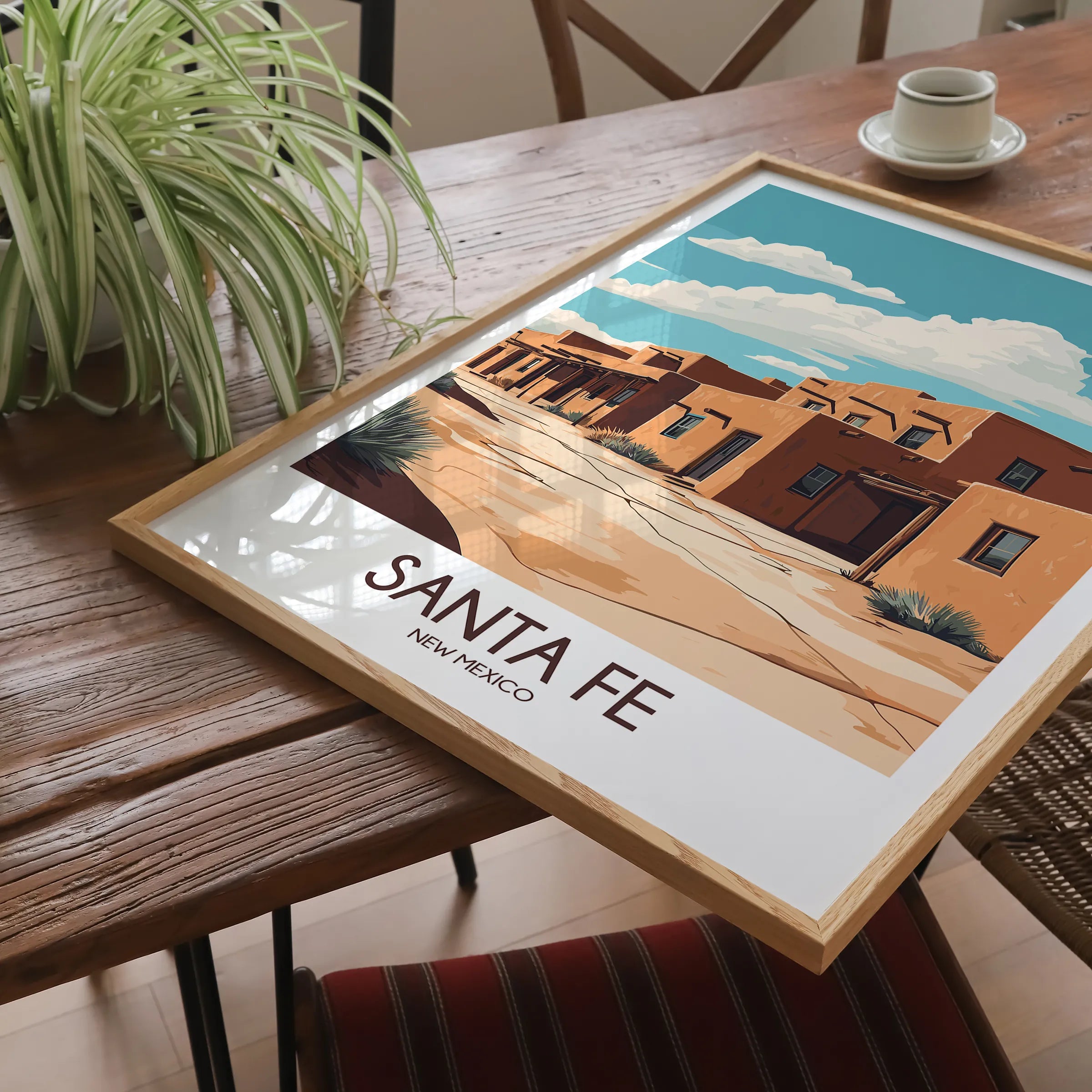Santa Fe Modern Travel Poster