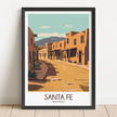 Santa Fe Retro Travel Illustration