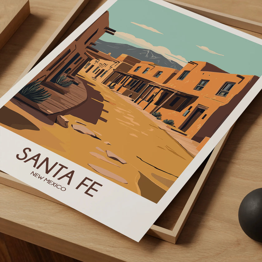Santa Fe Vintage Style Print