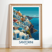 Santorini Destination Art Gift