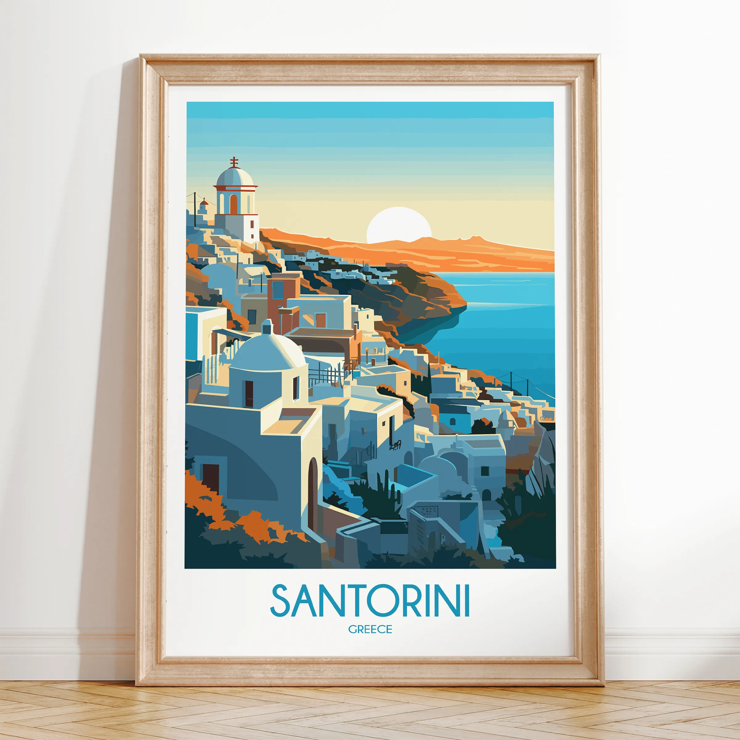 Santorini Minimalist Wall Art