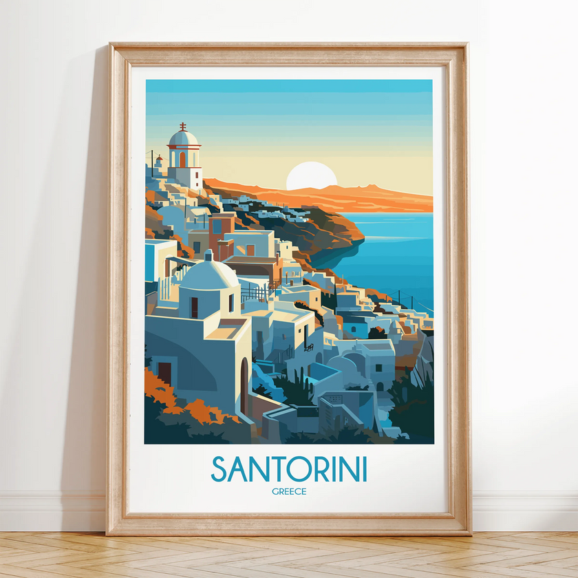Santorini Minimalist Wall Art