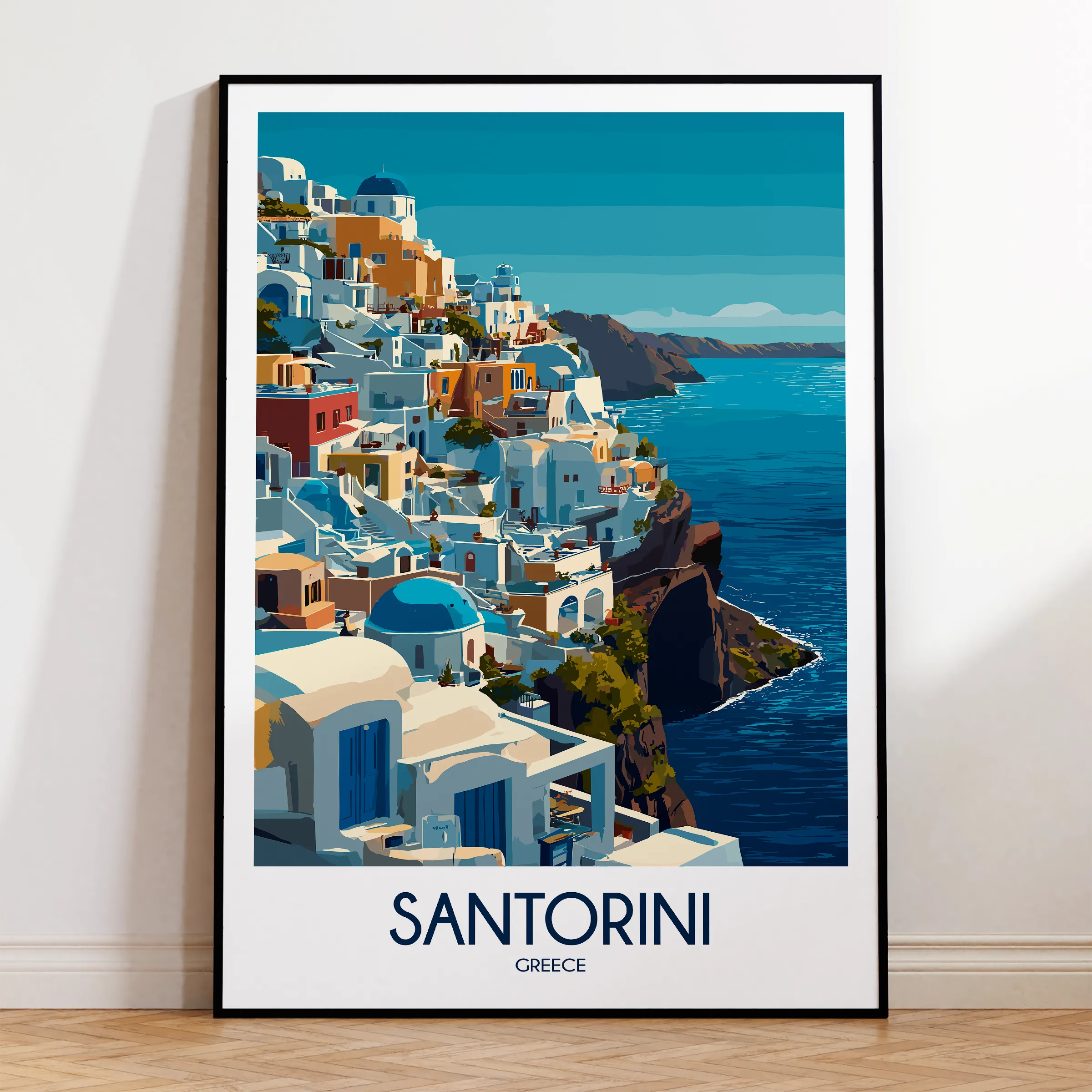 Santorini Minimalist Wall Art