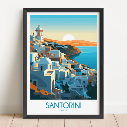 Santorini Scenic Landscape Art