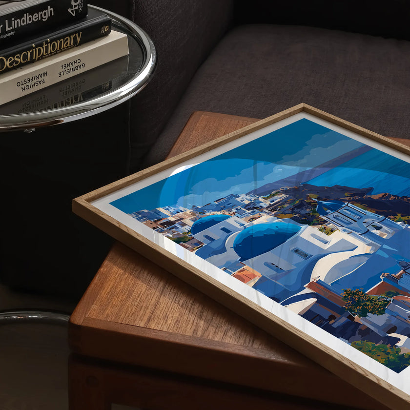 Santorini Souvenir Poster Print