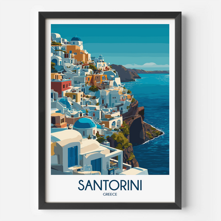 Santorini Souvenir Poster Print
