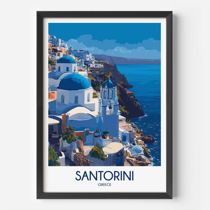 Santorini Souvenir Poster Print