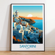 Santorini Souvenir Poster Print