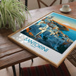 Santorini Vintage Style Print