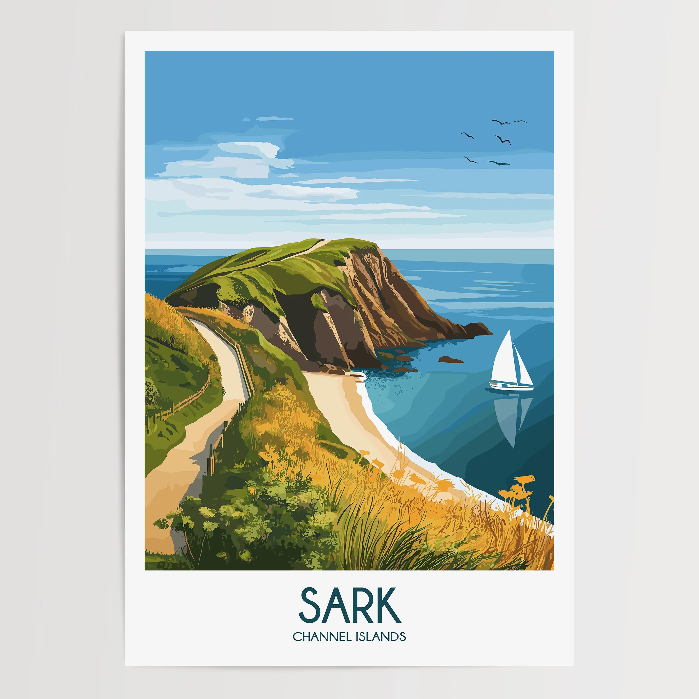 Sark Modern Travel Poster