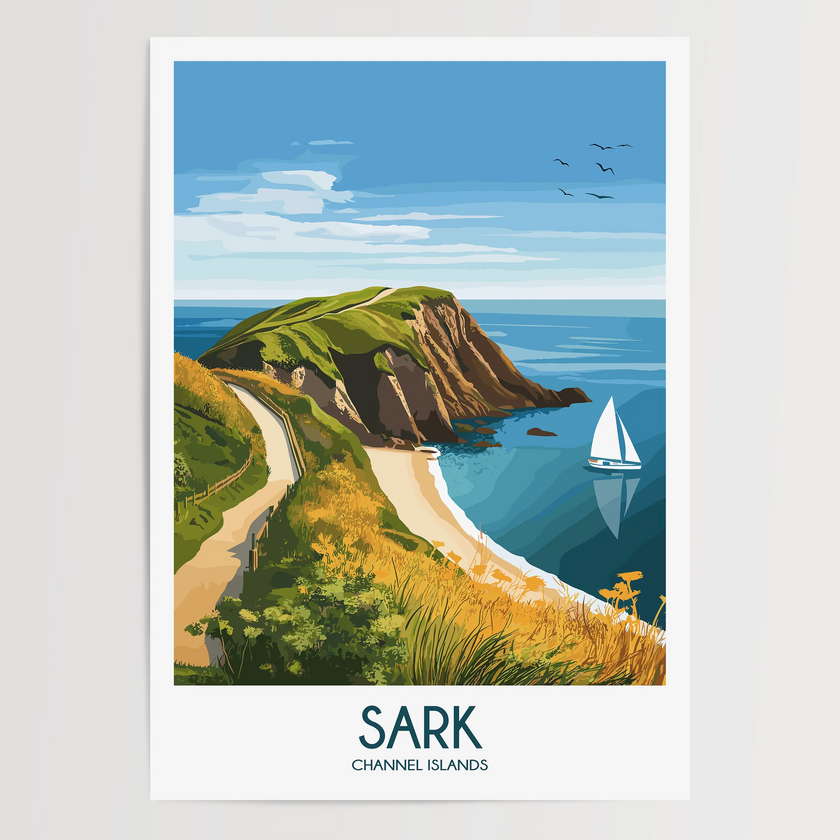 Sark Modern Travel Poster