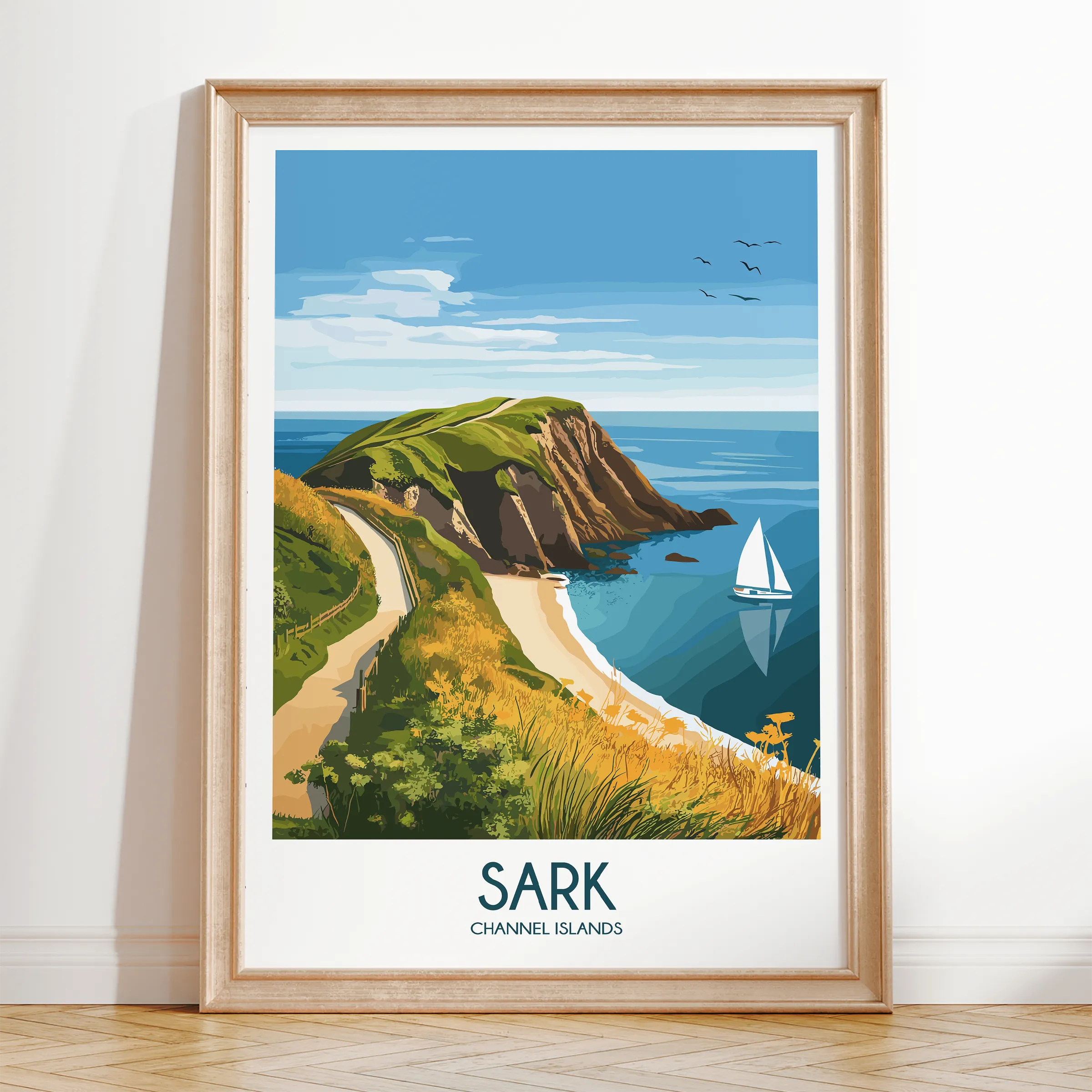 Sark Vintage Style Print