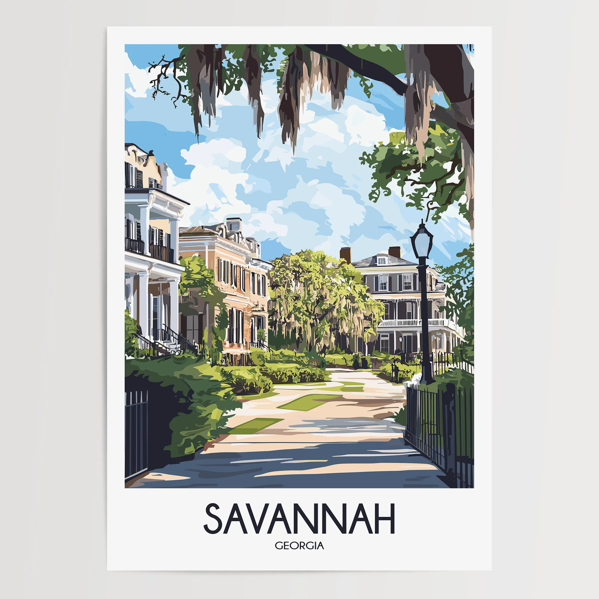 Savannah Modern Travel Poster