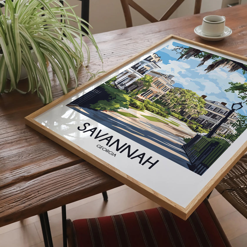 Savannah Vintage Style Print