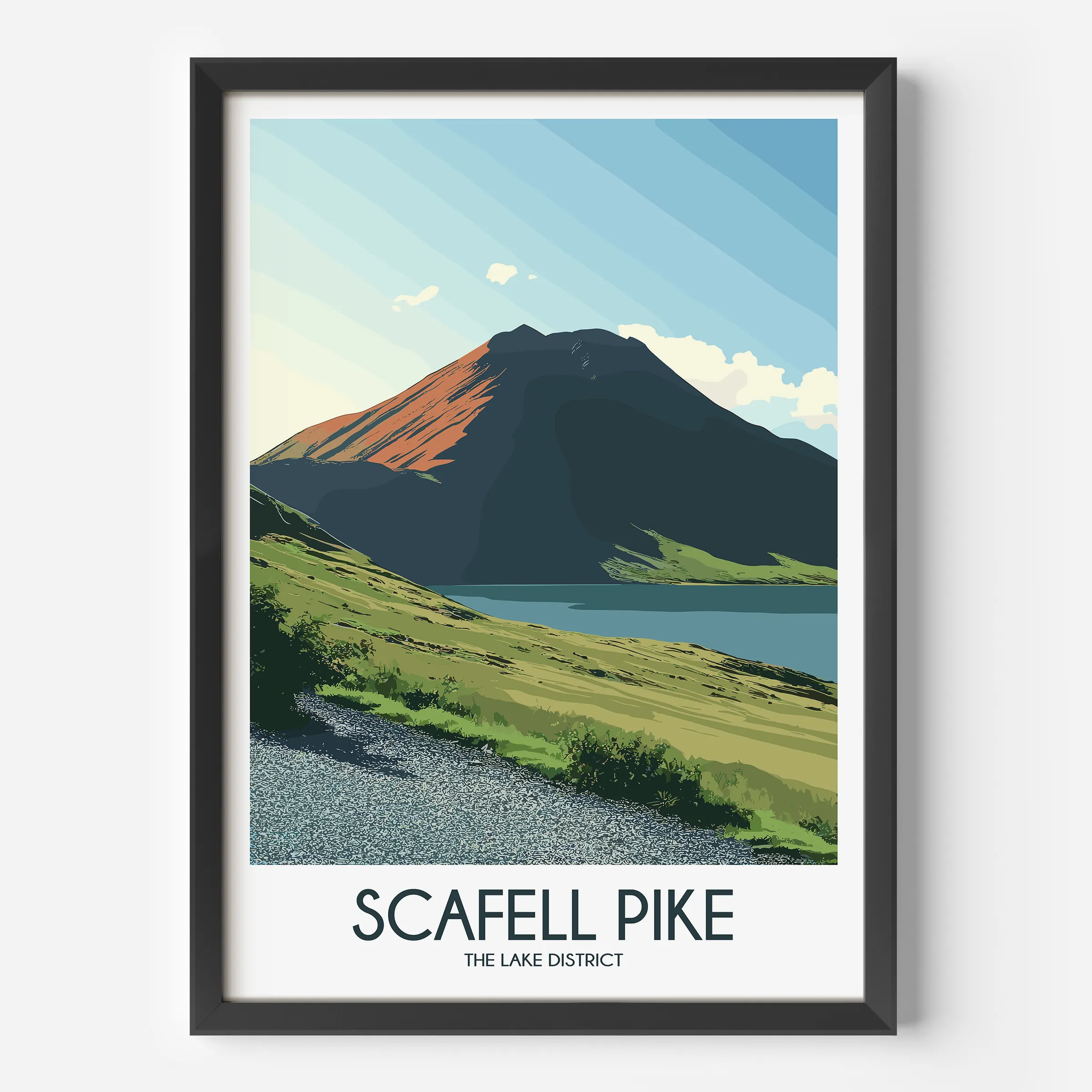 Scafell Pike Modern Travel Poster