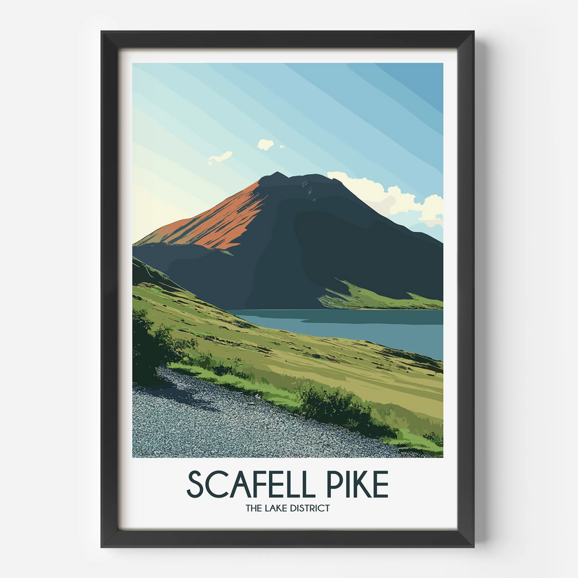 Scafell Pike Modern Travel Poster