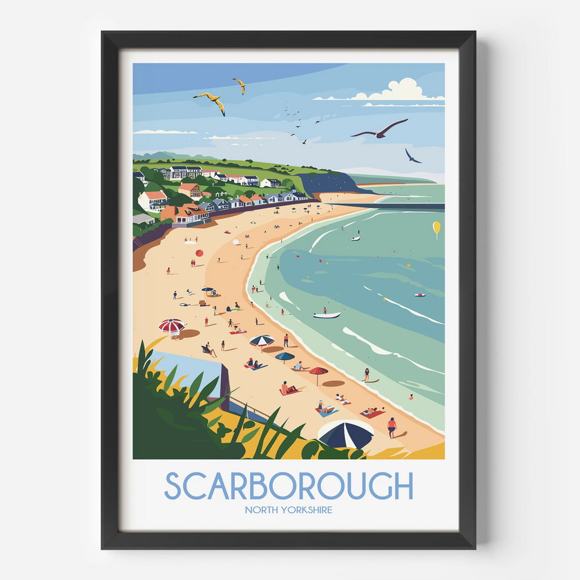 Scarborough Retro Travel Illustration
