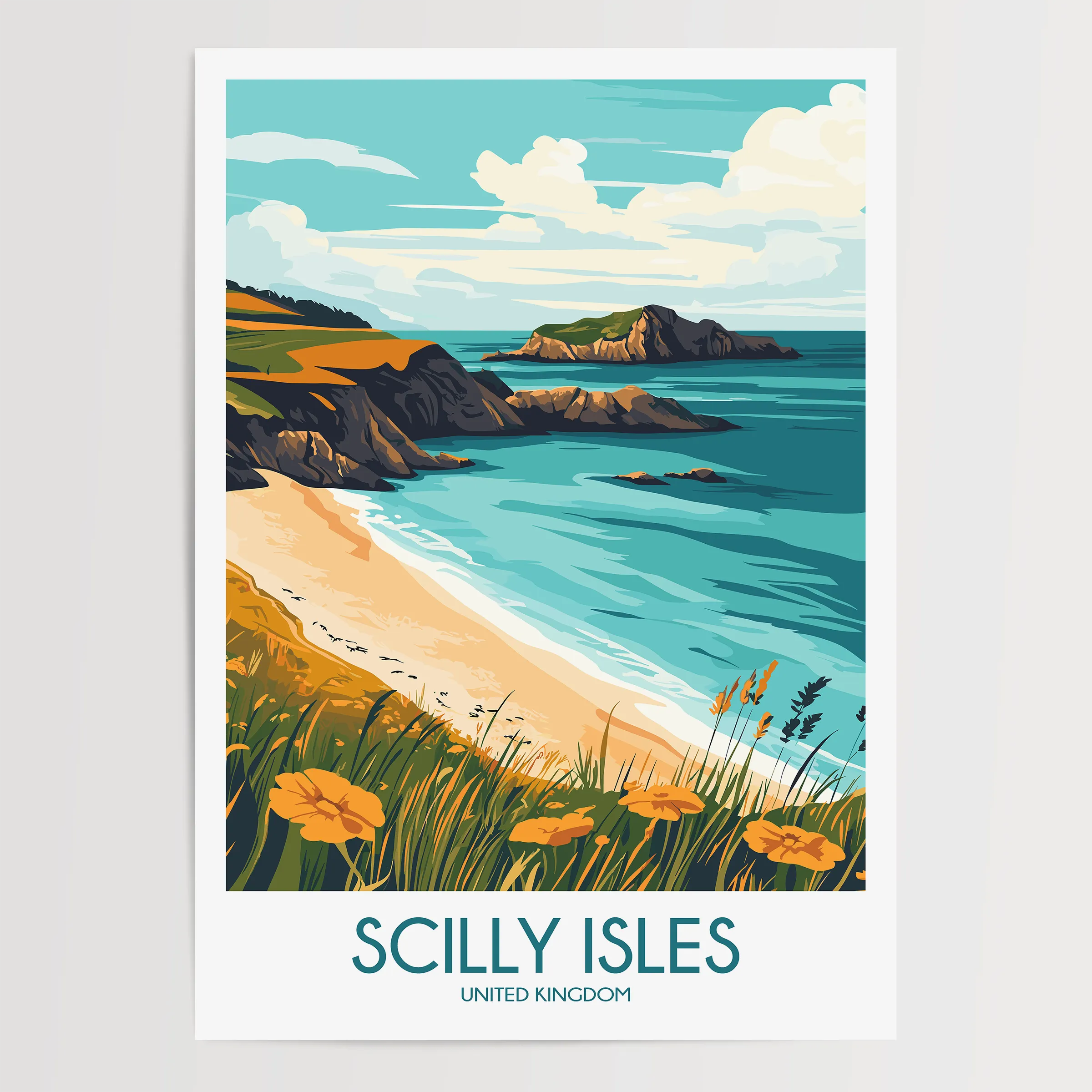 Scilly Isles Scenic Landscape Art