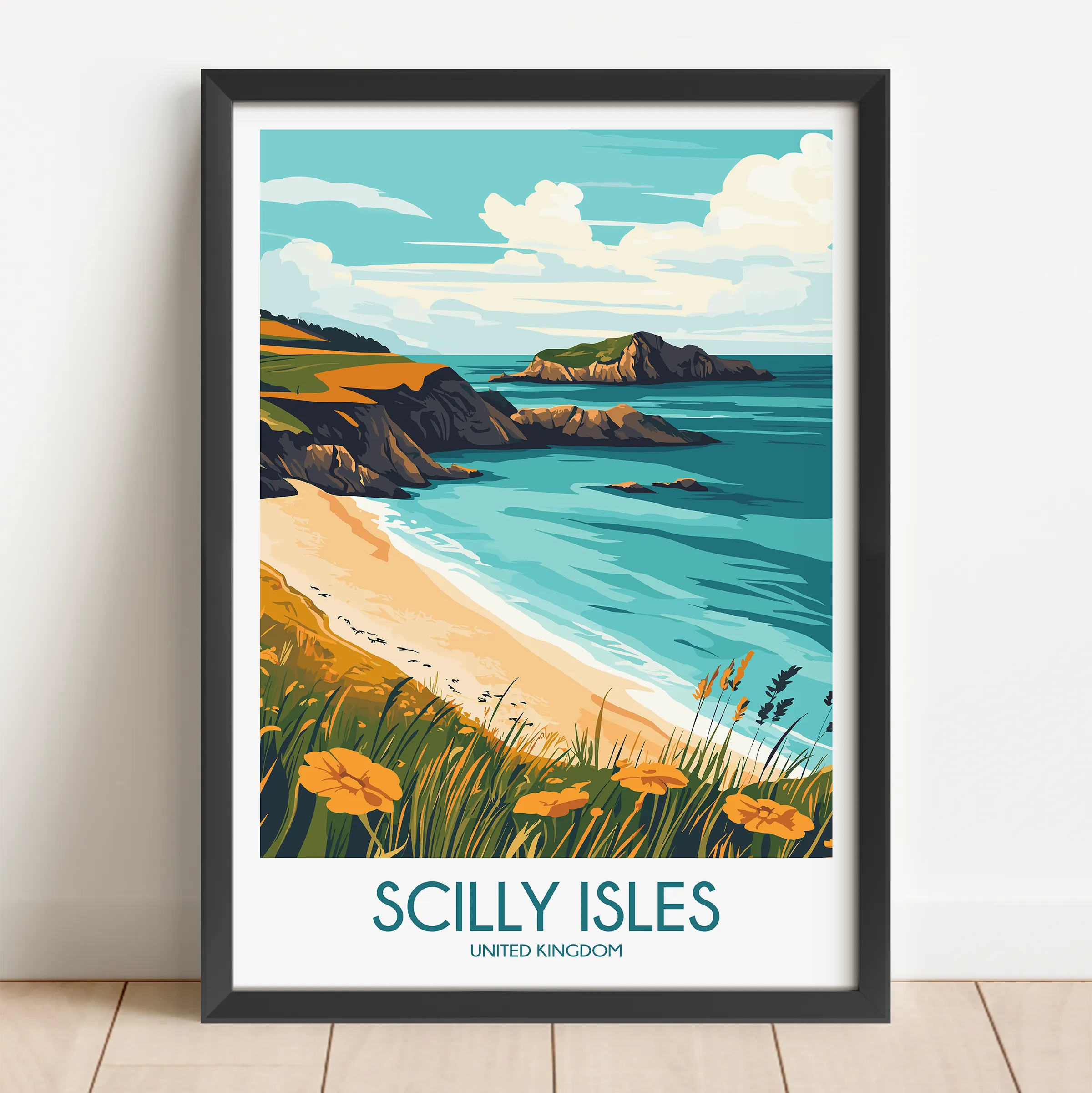 Scilly Isles Vintage Style Print