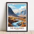 Scotland Highlands Minimalist Wall Art