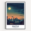 Seattle Modern Travel Poster