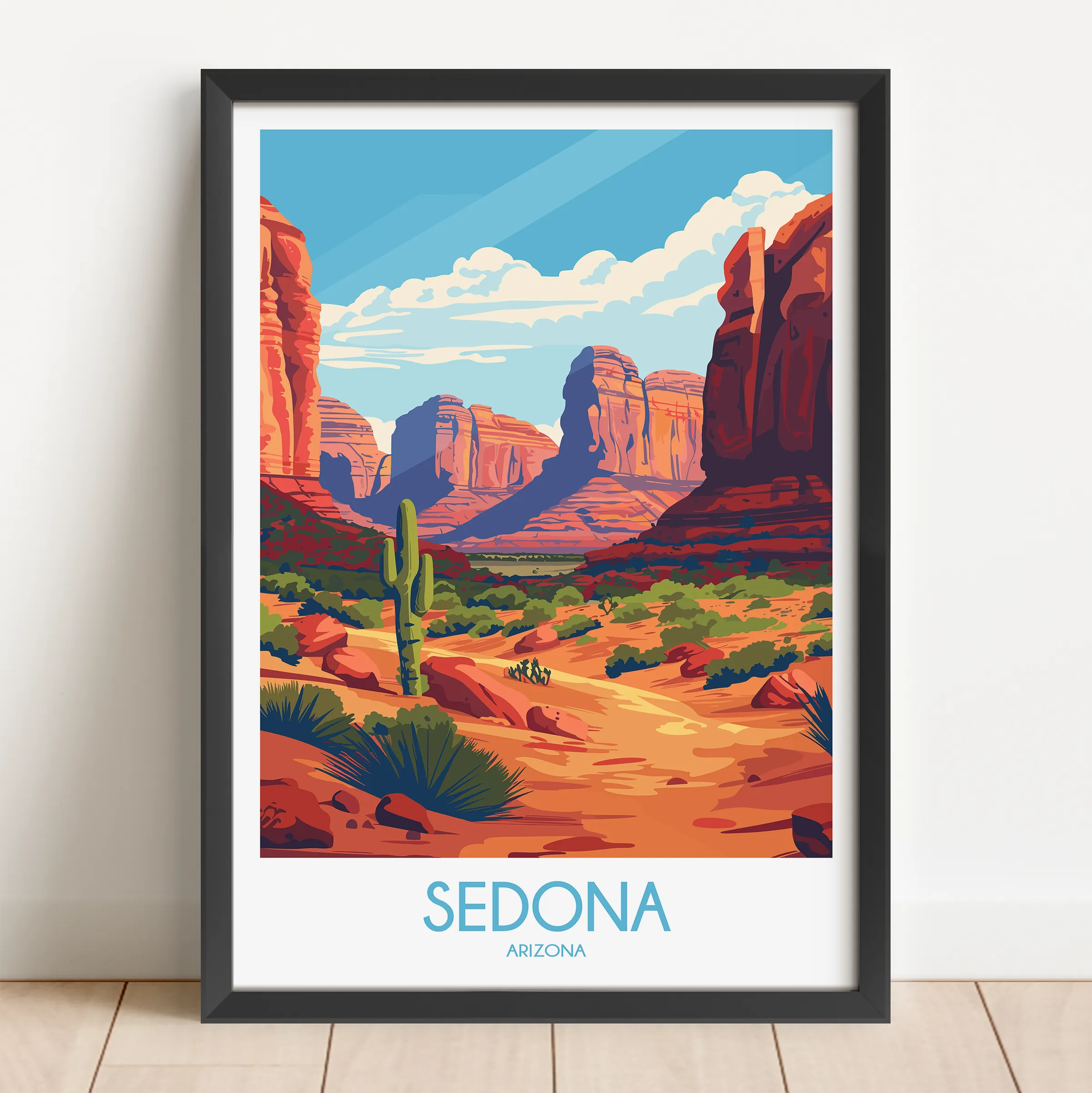 Sedona Retro Travel Illustration