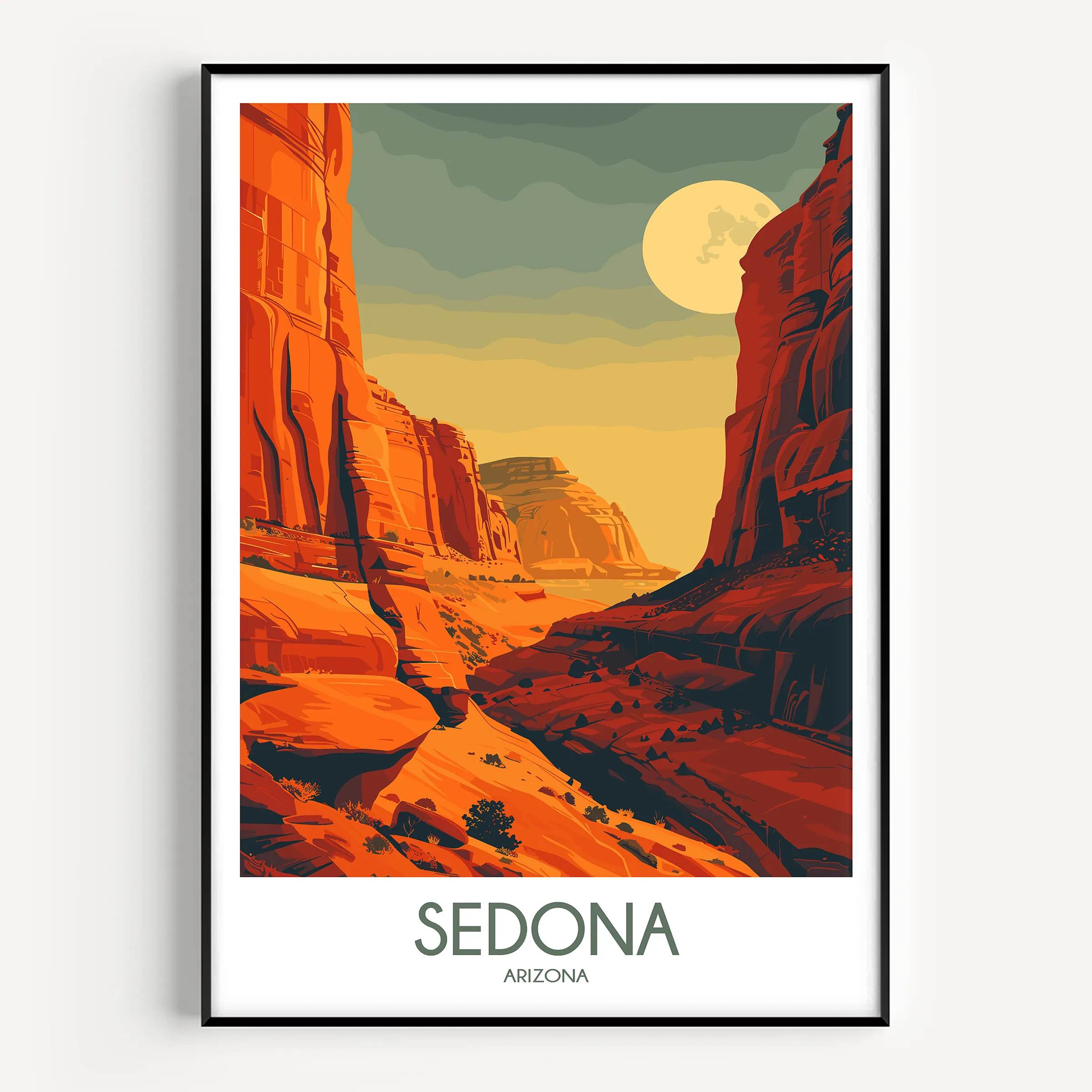 Sedona Retro Travel Illustration